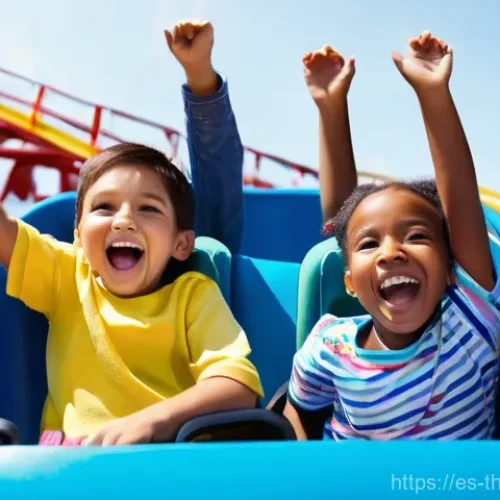 Home 15 번개맨 테마파크 - **Prompt:** A cheerful multi-generational family (grandparents, parents, an 8-year-old girl, and a 5...